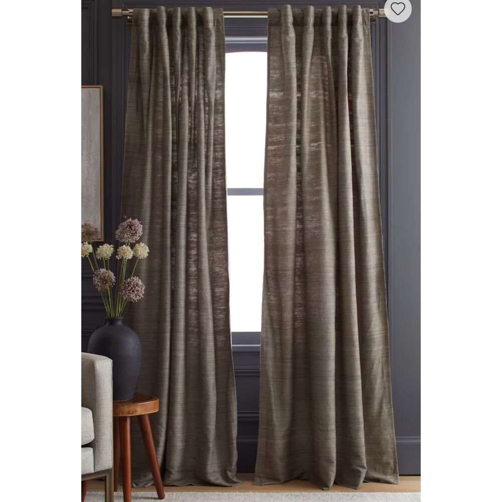 Quince Raw Silk Curtain - Single Panel - 48x96